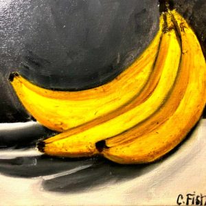 yellow bananas painting by courtney fisher art
