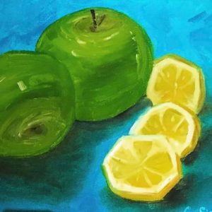 Green Apples and Lemons - Oil
